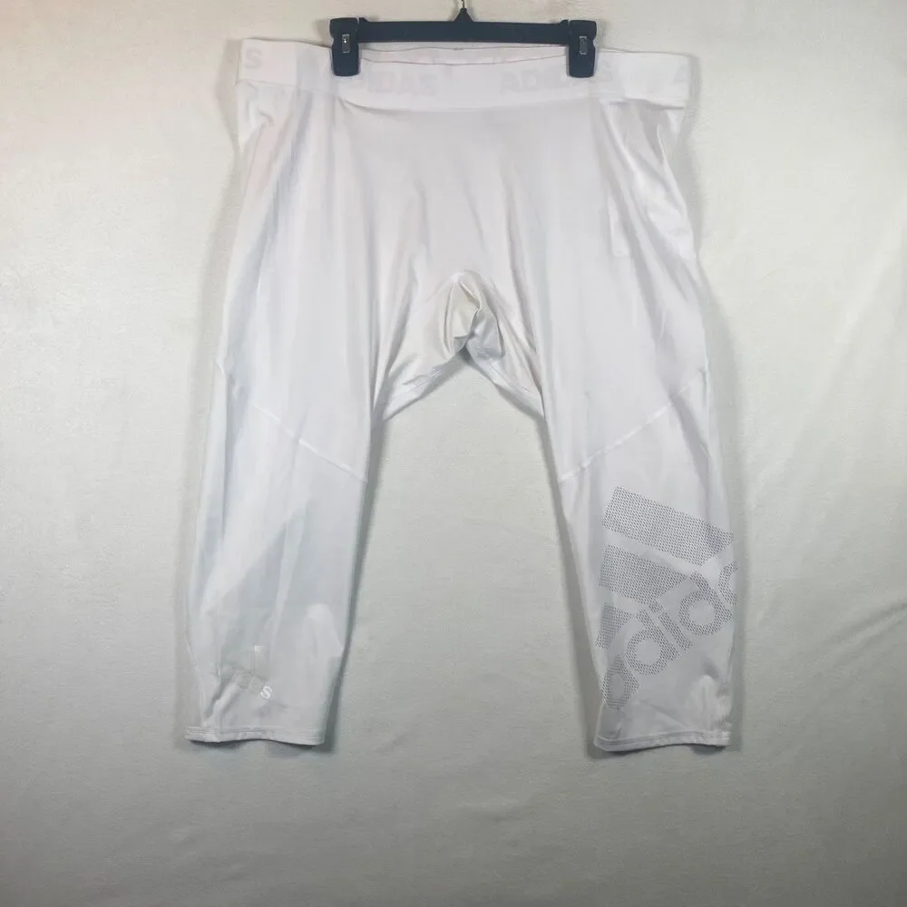 Adidas Alphaskin 3/4 Tights Men’s Size 3XL – White – NWT
